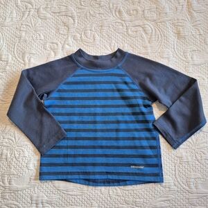 Patagonia boys size 3T blue and gray long sleeve baselayer 3 midweight GUC